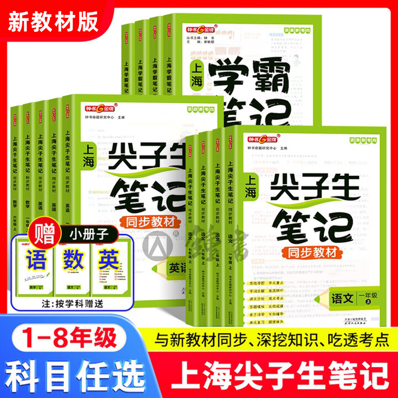 2025新教材上海学霸笔记尖子生沪教版一二三四五年级上下册英语文六七八年级小学数学知识大盘点解题思路分析教材同步辅导钟书金牌