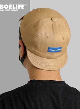 DABOE日系圆顶浅短檐软顶帽子男女棉质鸭舌帽大头围透气棒球帽