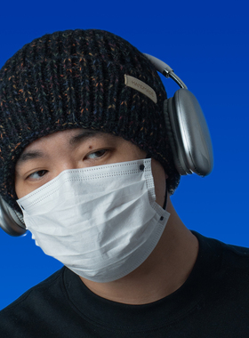 DABOE日系彩色波点针织帽男冬季休闲女保暖毛线帽御寒大头显瘦