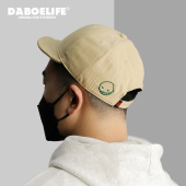 DABOE日系笑脸刺绣短檐软顶帽子男女四季 鸭舌帽户外透气棒球帽