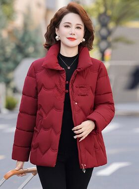 中老年女士冬季加厚棉服妈妈装保暖外套大码女装冬款棉袄时尚洋气