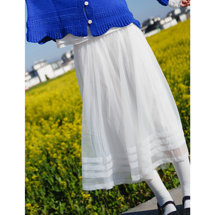 古苔 春夏人手备一条好穿百搭出片小个子半身裙 白色纱纱裙太仙了