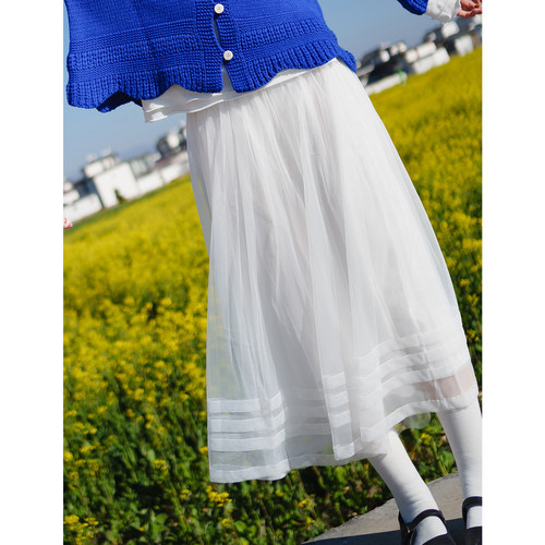 白色纱纱裙太仙了古苔人手备一条