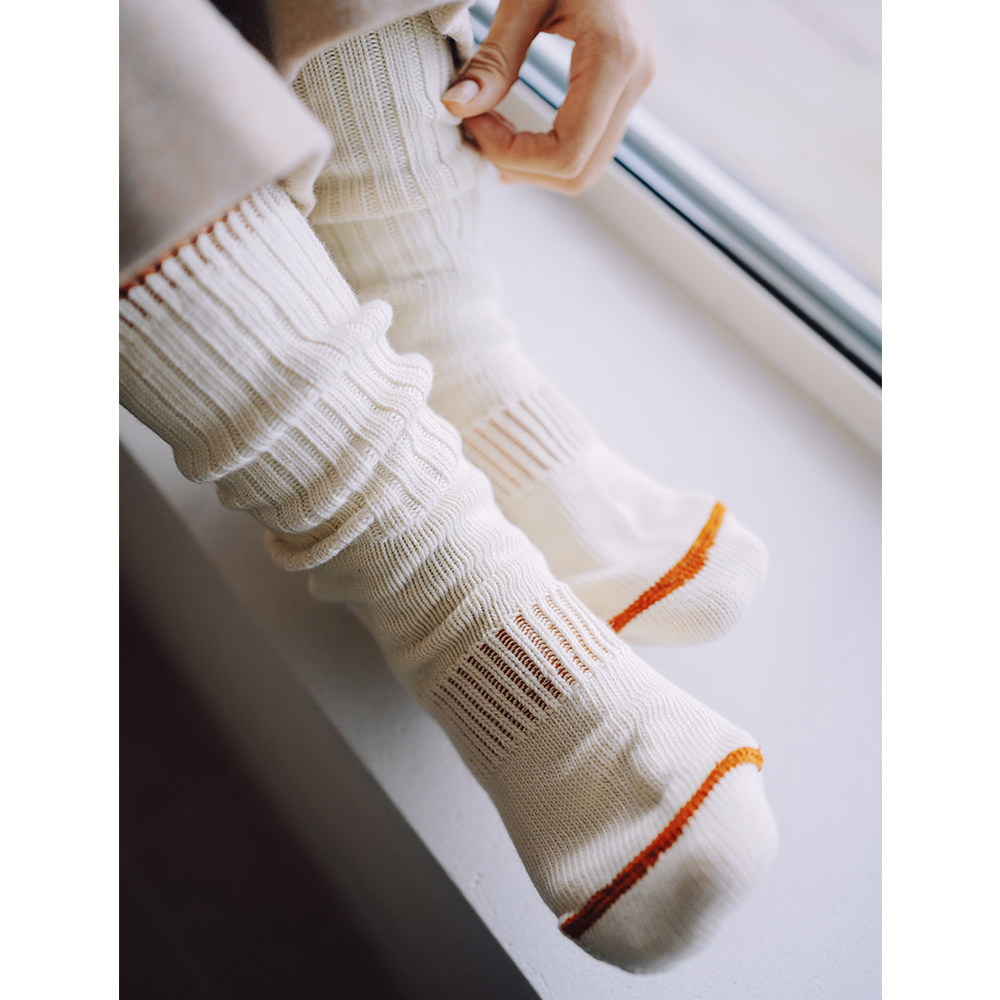 粗线中筒堆堆袜古苔脚感很舒服