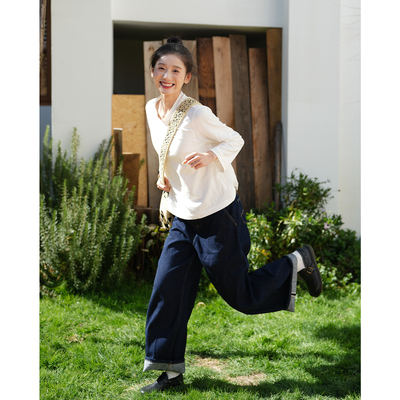 赤耳牛仔裤古苔超绝显瘦显腿直女