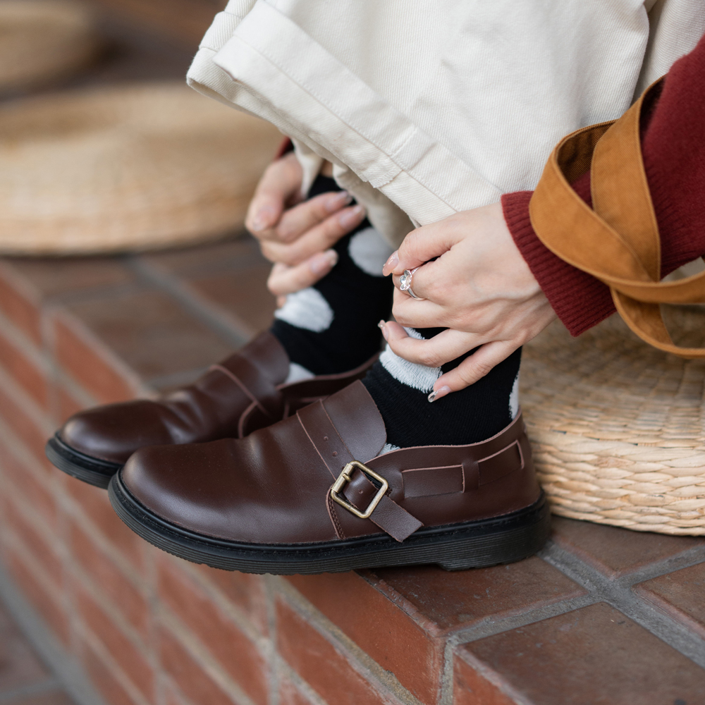 古苔皮鞋文艺复古舒适百搭