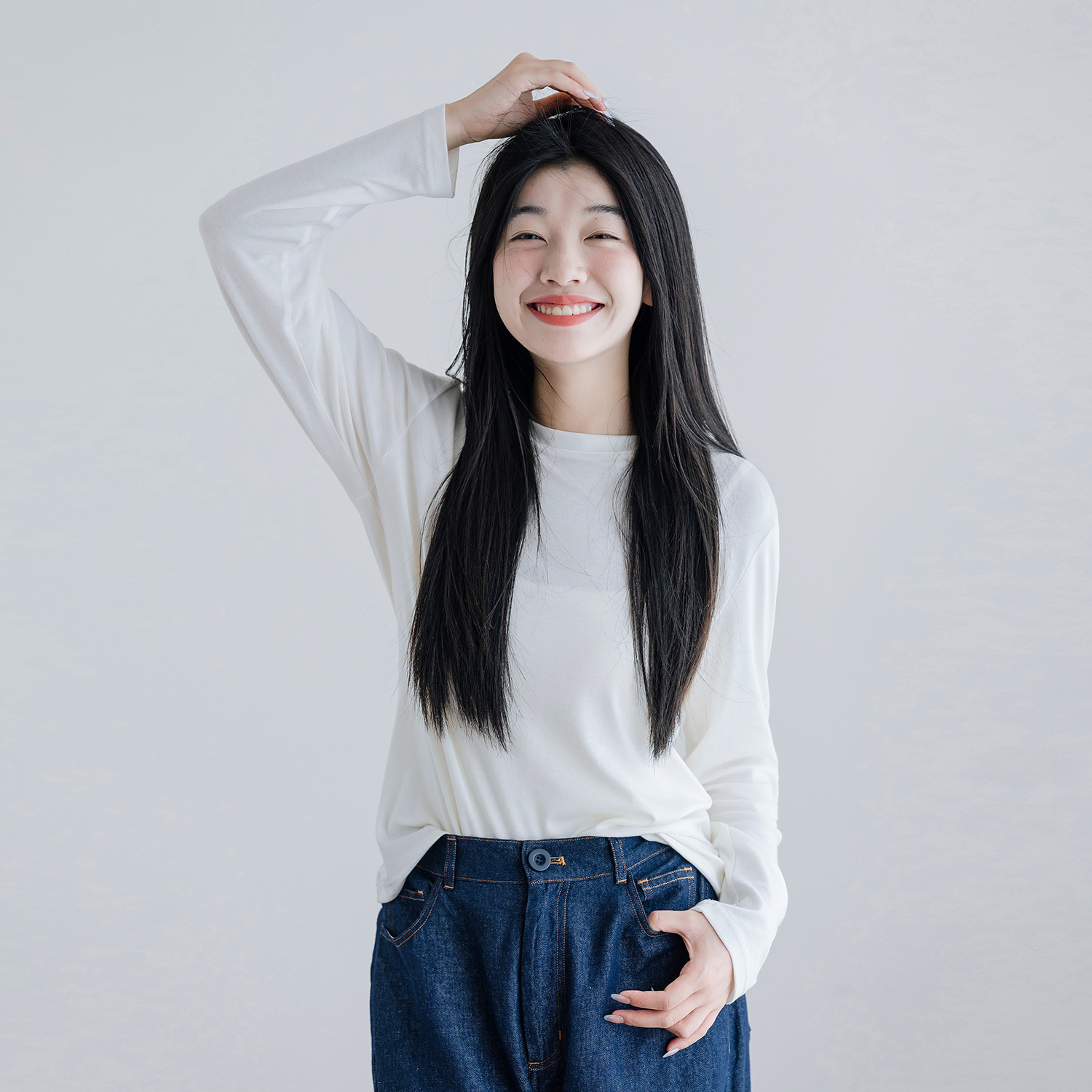 古苔早秋新品长袖T恤莱赛尔天丝