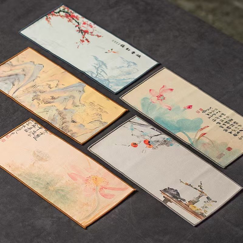 麂皮绒功夫茶巾高档茶布吸水加厚茶具毛巾茶几茶桌布抹布垫茶台