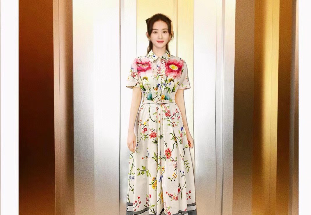 明星同款法式连衣裙女2025春秋季新款气质白色显瘦仙女长裙子