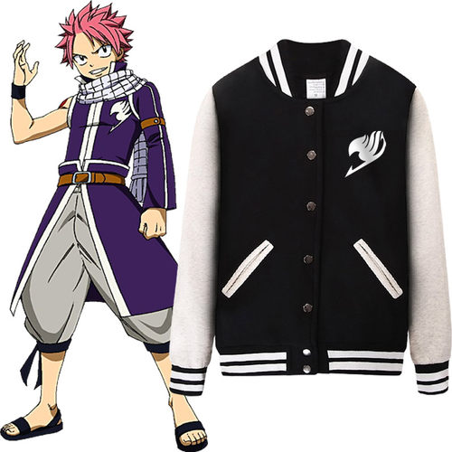 妖精的尾巴棒球服卫衣春秋纳兹动漫周边痛衣服FAIRY TAIL夹克外套