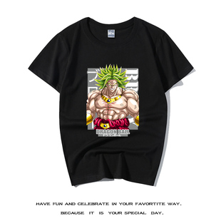 龙珠Z布罗利周边T恤联名动漫周边t恤衫传说超级赛亚人男短袖衣服