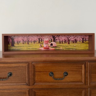 Rayan这个世界不能没有小狗盲盒收纳展示背景图灯串圆点胶