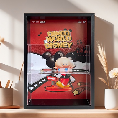 DimooWorld收纳盒迪士尼联名手办收纳展示相框中空7抽拉玻璃挂墙