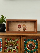 泡泡玛特小野小王子盲盒收纳盒展示框立体带灯串圆点胶玻璃可挂墙