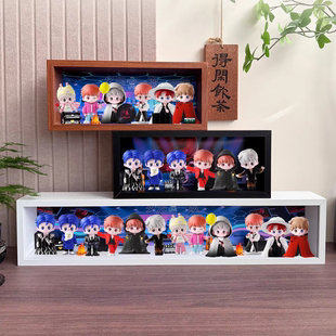 抽拉玻璃檀健次多见一次盲盒收纳盒展示框可挂墙送灯串材料包