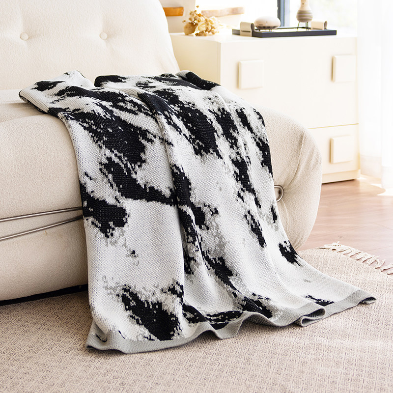 夏季办公室午f睡毯针织空调毯北欧风单人披肩毛毯小毯子斗篷披肩