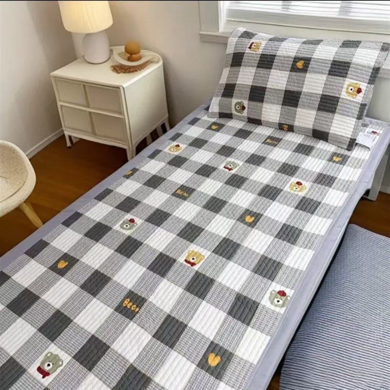 四季款学生c宿舍单人床盖单件防滑加厚床单双面可用简约夹棉沙发,床上用品,床盖,淘宝优惠券,粉丝福利购,淘宝优惠卷