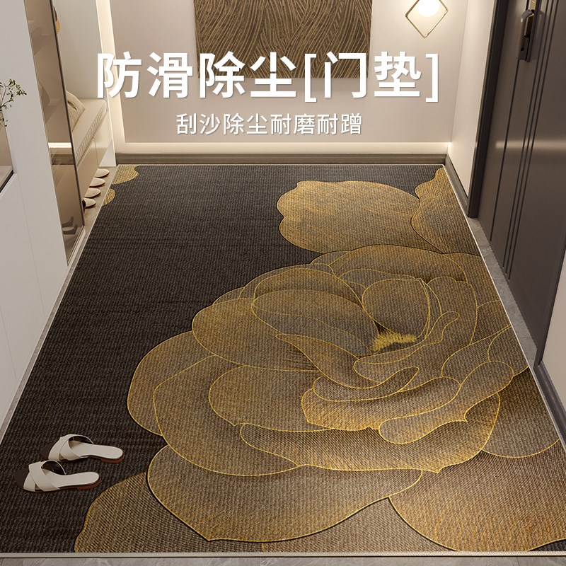入户门地垫轻奢高级门口进门玄关门垫家用入门脚S垫防滑免打理垫