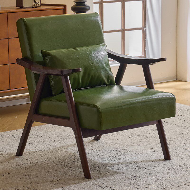 单人沙发小尺寸客厅休闲椅阳台椅子设计师沙发P休息区接待绿色单