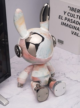 星际熊宙月兔子摆件公仔客厅电视柜酒柜高档家居T饰品创意新居礼