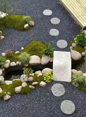 50斤庭院地铺石j精品抛光黑色砾石花园造景碎石子营地铺装米石石