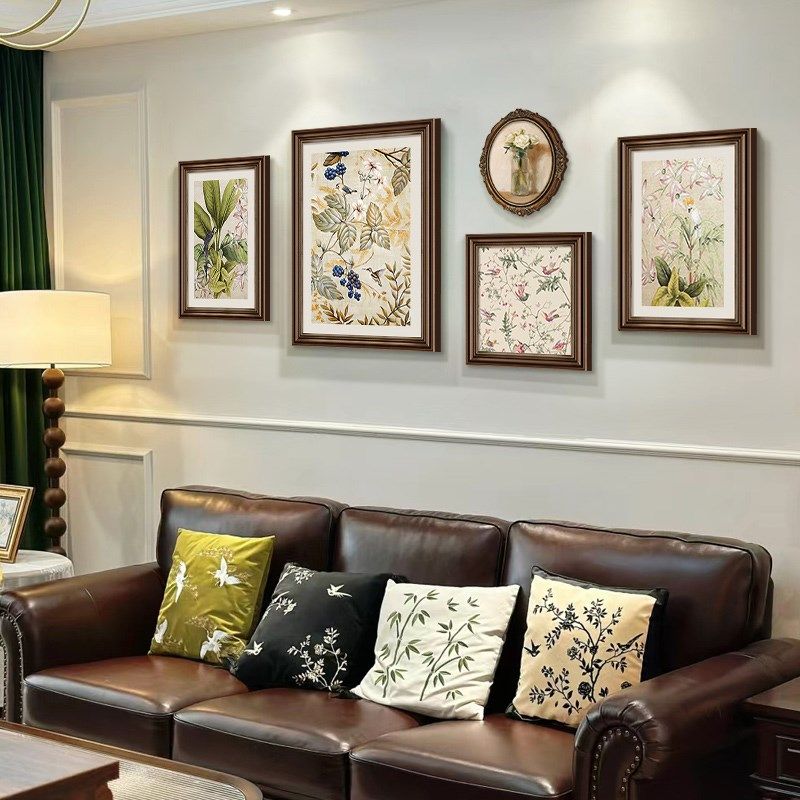 法式餐厅装饰画美式客厅沙发背景墙挂画2024新款欧式复.古组合油,家居饰品,现代装饰画,淘宝优惠券,粉丝福利购,淘宝优惠卷