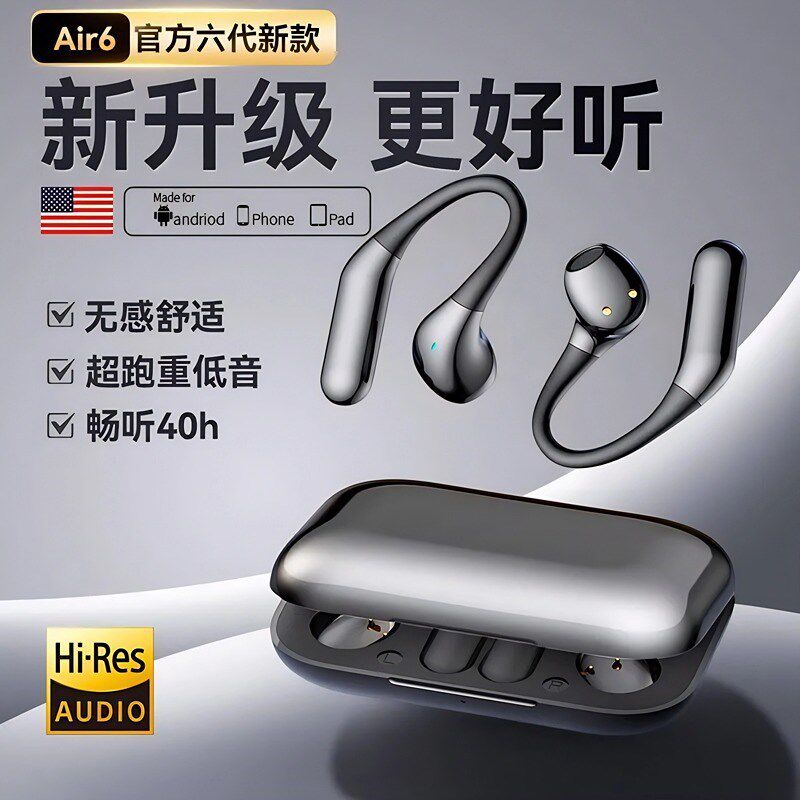 适用于苹果e挂耳式蓝牙耳机无线超长续航降噪运动半入耳式2025新