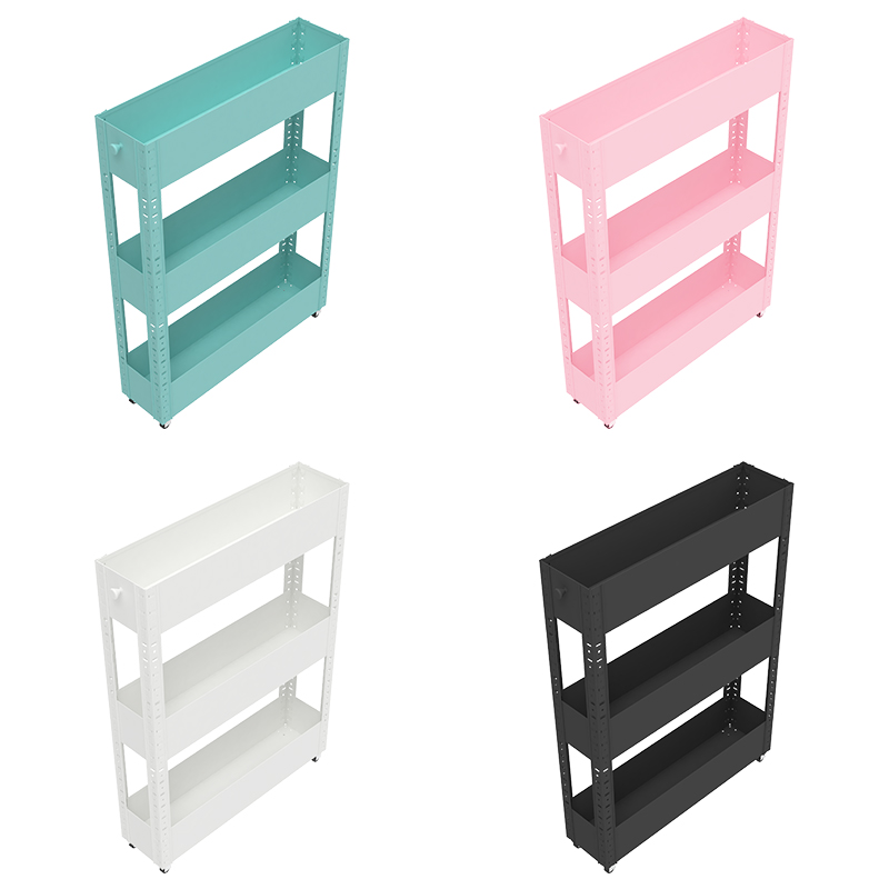 厨房夹缝车收纳置物架可移动小推车F卫生间浴室厕所缝隙储物架子