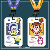 巴斯光年胡迪卡套校园学生饭卡公交卡保护套挂脖绳员工证件套厂牌