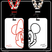 简约米奇小区感应门禁卡套电梯卡保护套员工牌胸卡证件套情侣挂绳