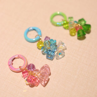 原创手作blingbling精致可爱施华洛水晶小提溜手机链包包挂件饰品