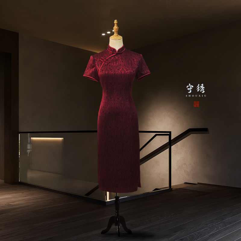 参加婚礼喜庆风妈妈装母亲旗袍