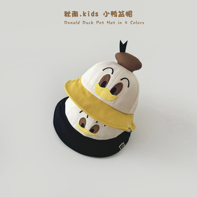 秋南 婴儿帽子2025春秋ins新款可爱卡通小鸭子宝宝盆帽儿童渔夫帽,童装/婴儿装/亲子装,帽子,淘宝优惠券,粉丝福利购,淘宝优惠卷