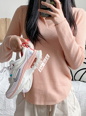 向往体育Nike/耐克AirMaxBliss女子白粉毛绒休闲老爹鞋FD4340-111