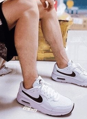 向往体育 Nike/耐克Air Max SC男子复古白黑休闲气垫鞋CW4555-102