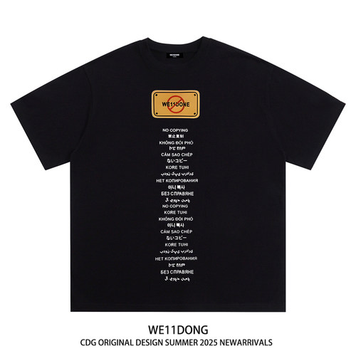 WE11DONE字母印花纯棉短袖t恤