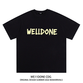 高街重磅宽松纯棉短袖 WE11DONE CDG小众潮牌WELLDONE美式 t恤男女