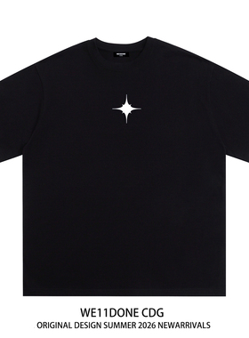 WE11DONE CDG小众潮牌WELLDONE美式高街男女重磅宽松纯棉短袖t恤