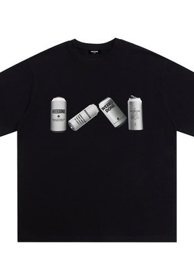 WE11DONE CDG小众潮牌瓶子印花半袖休闲宽松重磅纯棉短袖T恤男女