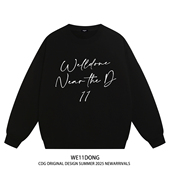 WE11DONE CDG潮牌美式 高街字母WELLDONE男女重磅宽松加绒圆领卫衣
