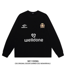 WE11DONE CDG小众潮牌美式高街WELLDONE重磅宽松纯棉长袖T恤男女