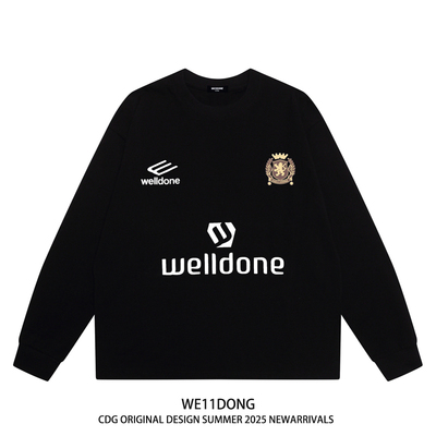 WE11DONE重磅宽松纯棉长袖T恤
