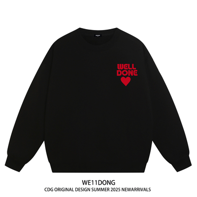 WE11DONECDG重磅加绒圆领卫衣