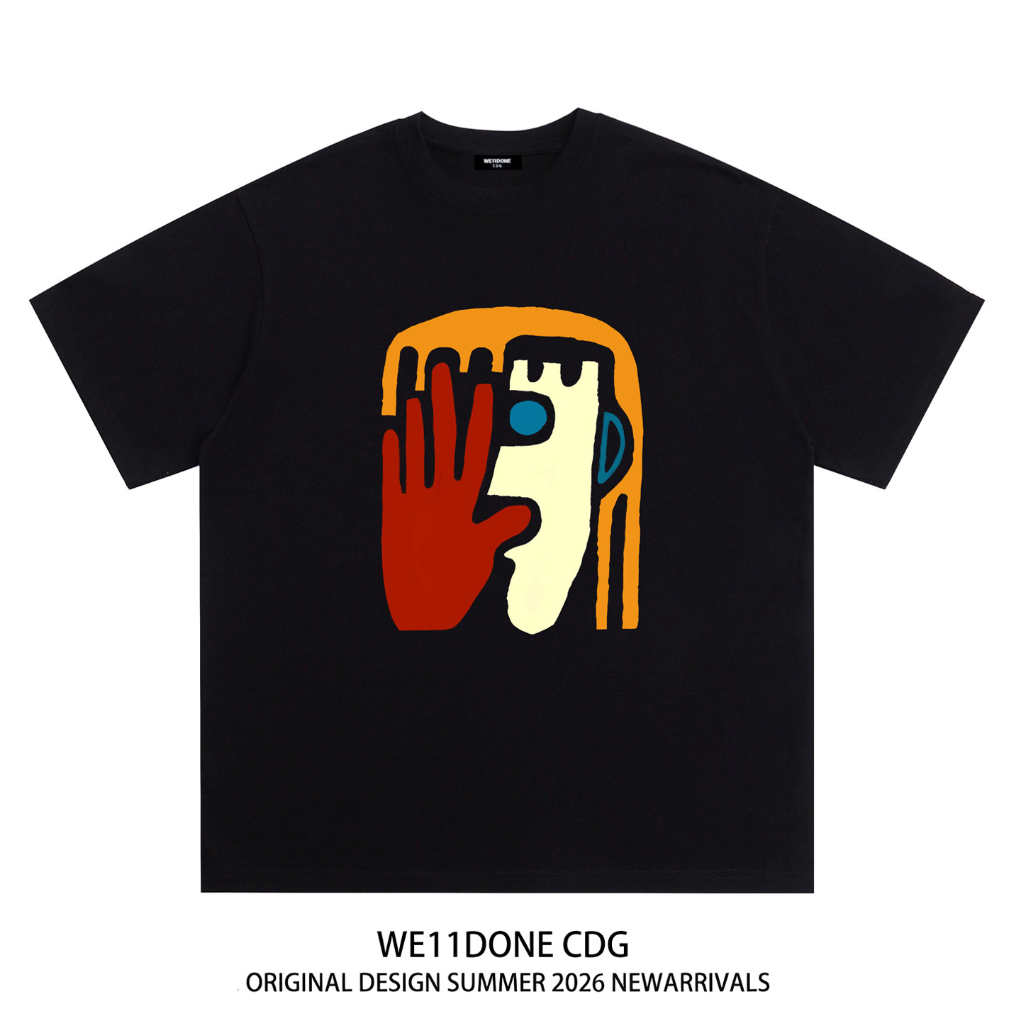 WE11DONECDG抽象印花短袖t恤图片