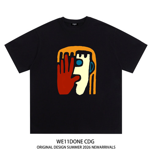 WE11DONECDG抽象印花短袖t恤