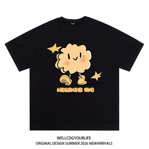 WE11DONECDG卡通印花短袖t恤