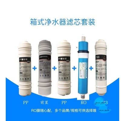 箱式净水器滤芯套装快接家用纯水机RO膜PP棉小T33前置炭直饮滤芯