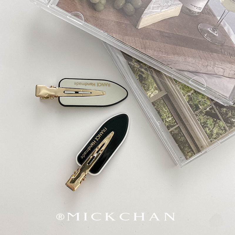 出口韩国气质双色醋酸无痕发夹