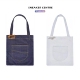 正品 休闲通勤单肩托特包高级感腋下帆布牛仔布包手提包购物袋