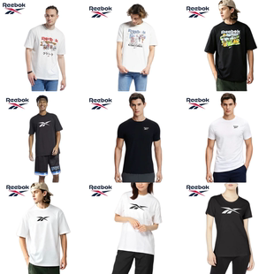Reebok锐步基础经典款运动户外运动修身圆领短袖T恤